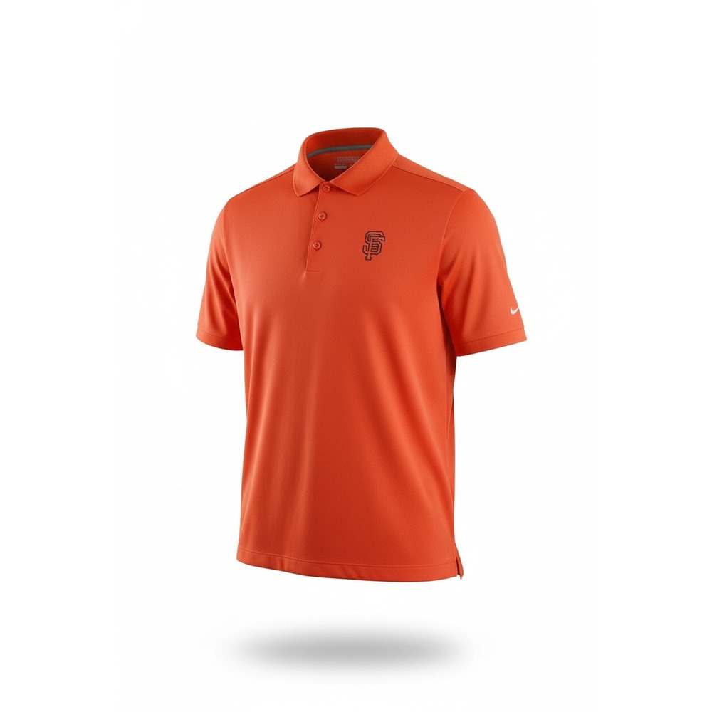 Nike Golf Mens San Francisco Giants Dri-FIT Polo Shirt Orange SF Logo Large
